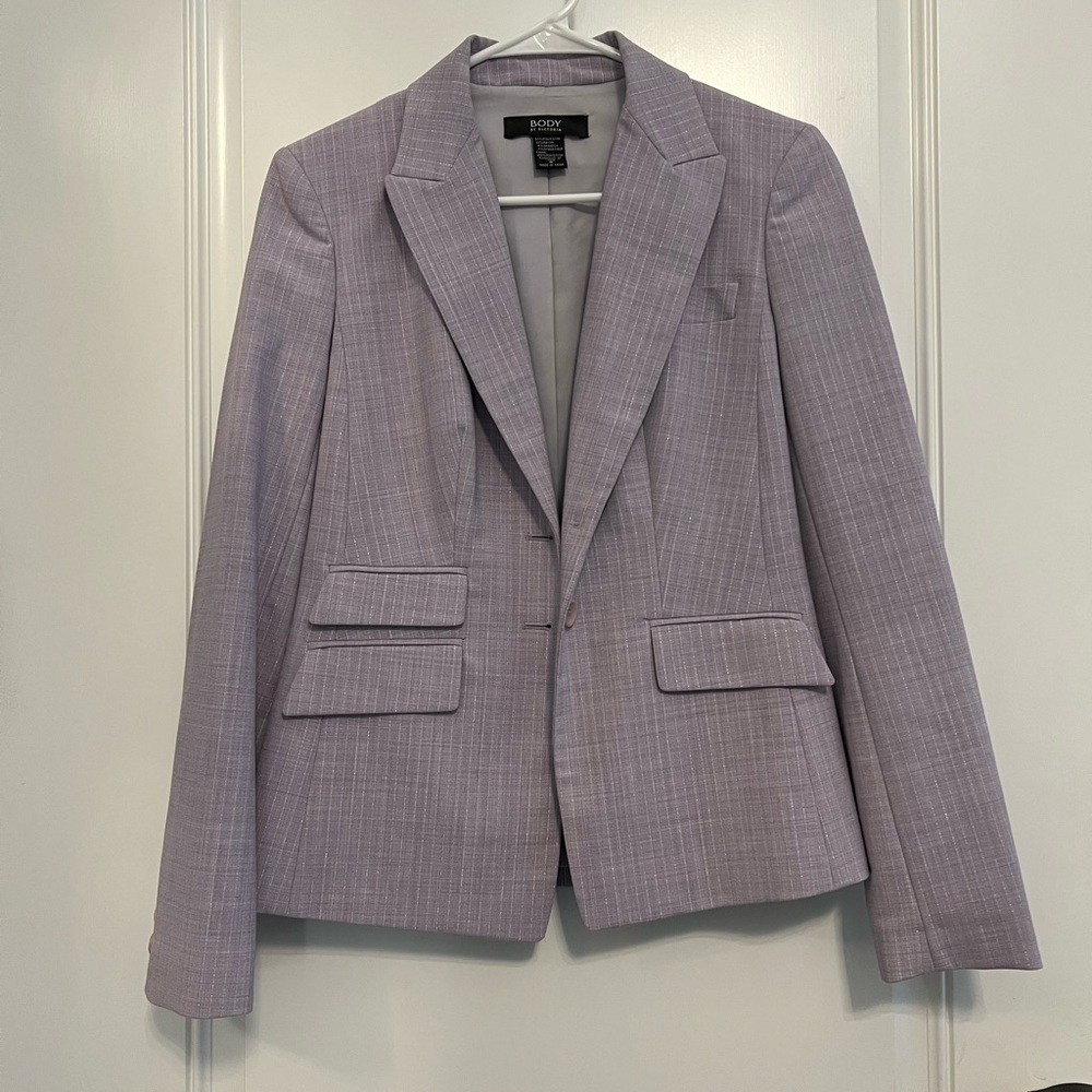 Victoria’s Secret blazer. Lavender. Size 6. Gently worn. No flaws.